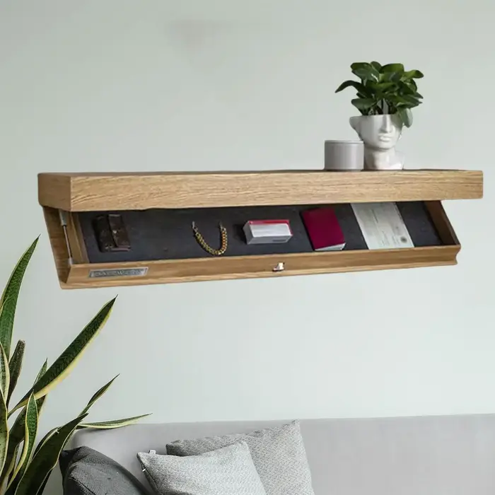Étagère flottante murale avec tiroir, gain de place, décoration de la maison, étagère de rangement m