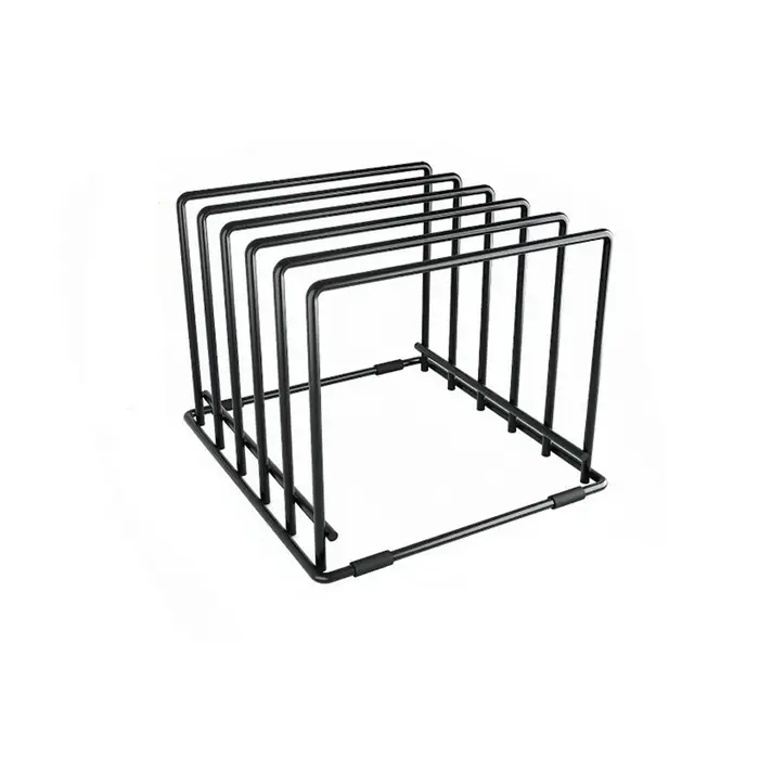 Étagère de rangement pour casseroles en métal robuste, résistante à la rouille, avec 5 fentes, gain 