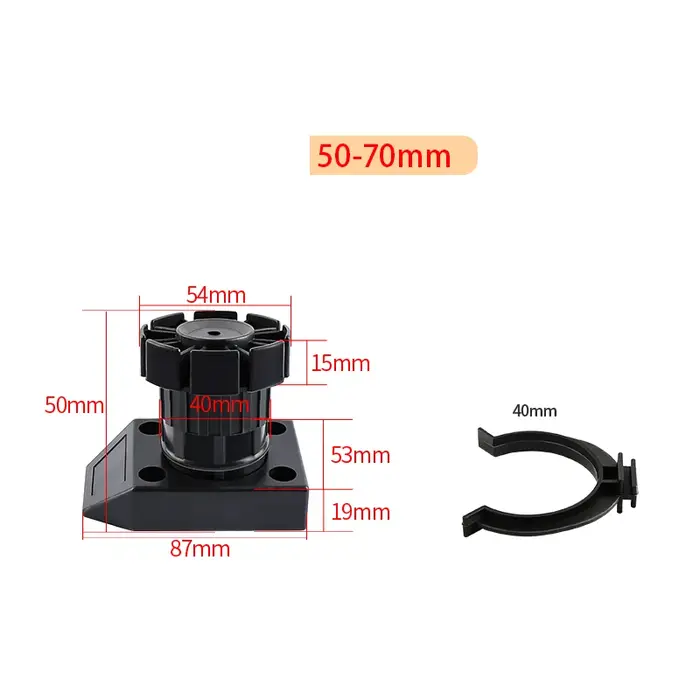 Pied de meuble réglable en hauteur 6cm~15cm, pour armoires, meubles, tables, pieds de meuble robuste