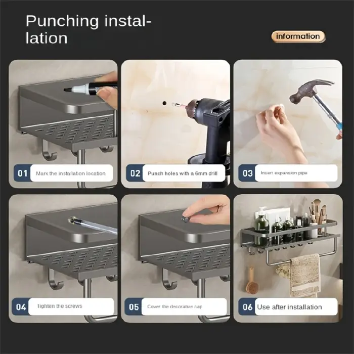 Support de rangement pour salle de bain