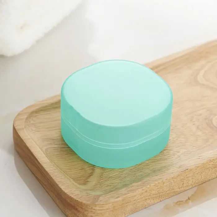 1 pièces créatif PP rond voyage boîte à savon salle de bain voyage étanche scellé Portable boîte à s