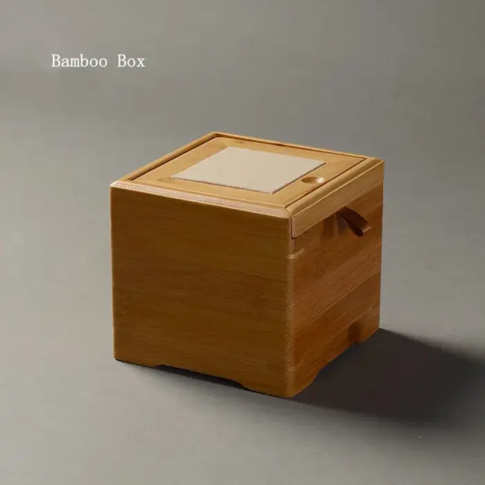 Nouvelle boîte de rangement carrée en bambou
