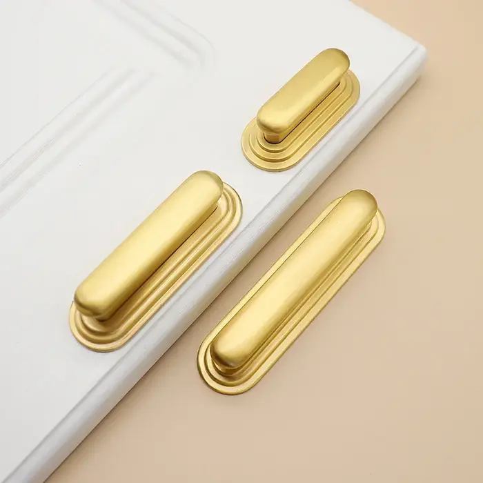 Poignée de porte d'armoire moderne Simple en laiton
