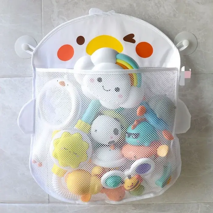 Sac de rangement en maille pour salle de bain, baignoire, dinosaure, animaux, jouets de bain, sac su