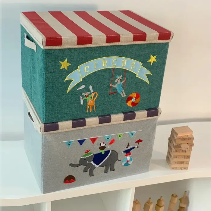 Boîte de rangement pour enfants avec couvercle