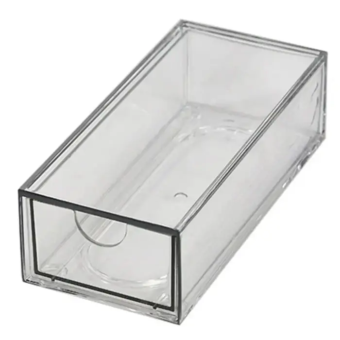 INS – boîte de rangement de bureau, Type tiroir, empilable, Transparent, étagère de rangement, boîte