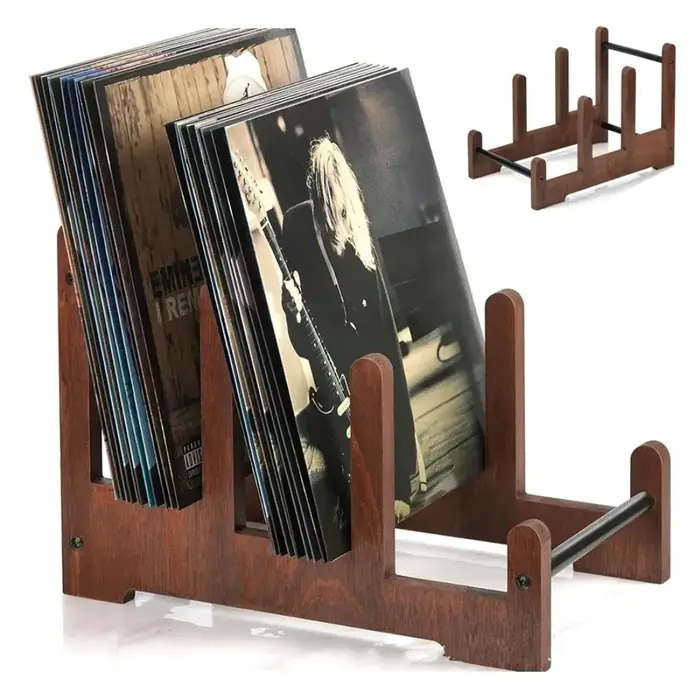 Porte-disque en vinyle Design Vintage à 3 niveaux