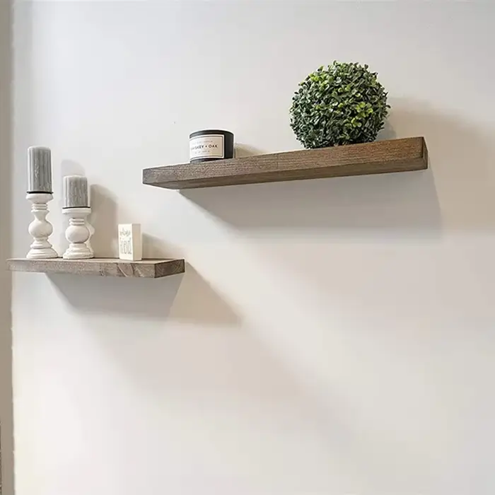AFOURT-Étagère murale en bois pour balcon, salle de bain et salon-cloison peu encombrante et rangeme