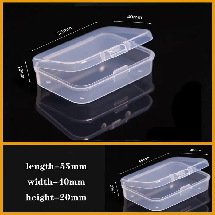 Boîte en plastique transparente, boîte à compartiments pour vis, boîte de présentation pour bijoux e