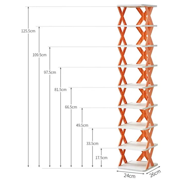 Étagère à chaussures empilable à 2-9 niveaux