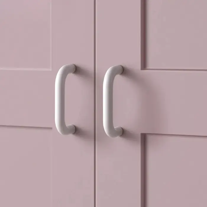 Poignées de meuble blanches et vertes pour armoire