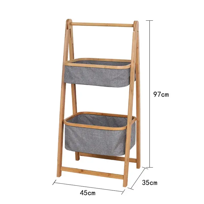 Panier à linge pliable à deux niveaux