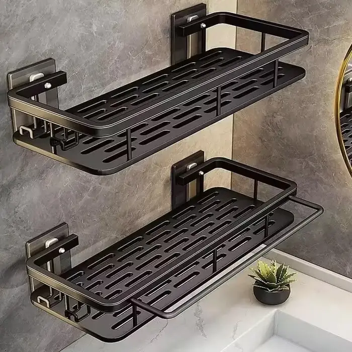 Étagère de salle de bain sans perceuse