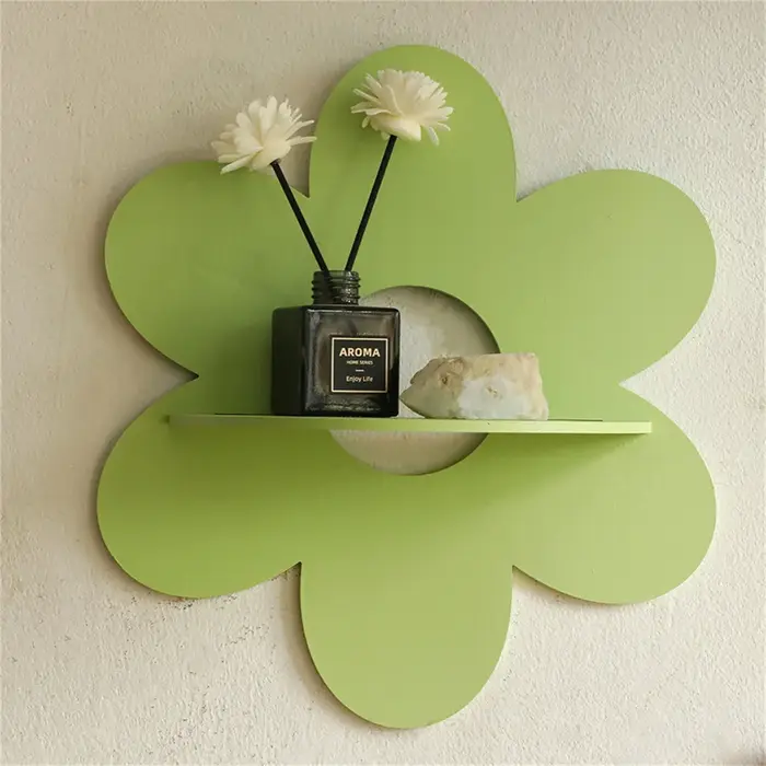 Présentoir mural flottant en cristal à fleurs, style Boho, pour chambres à coucher, salon, étagères