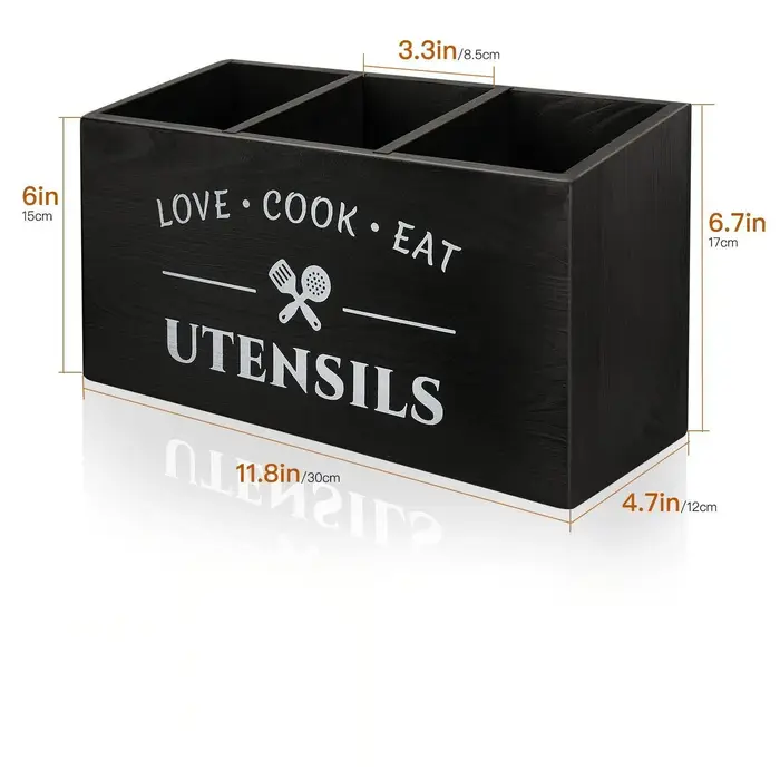 Support à ustensiles de cuisine en bois