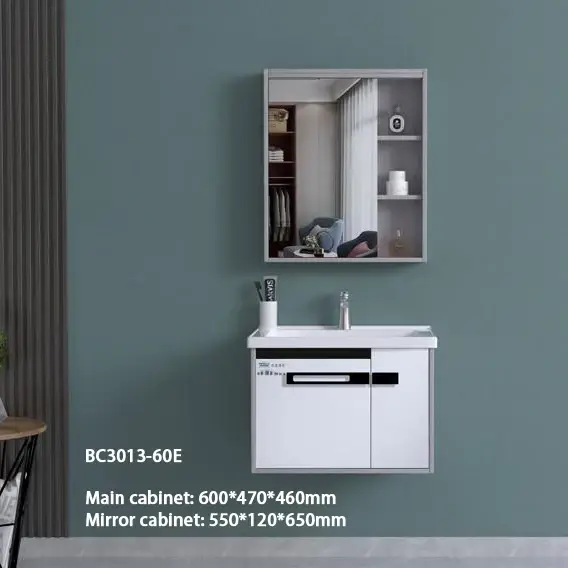 Meubles de rangement de luxe pour évier de 80CM, toilettes au Design moderne, vanité peinte, armoire