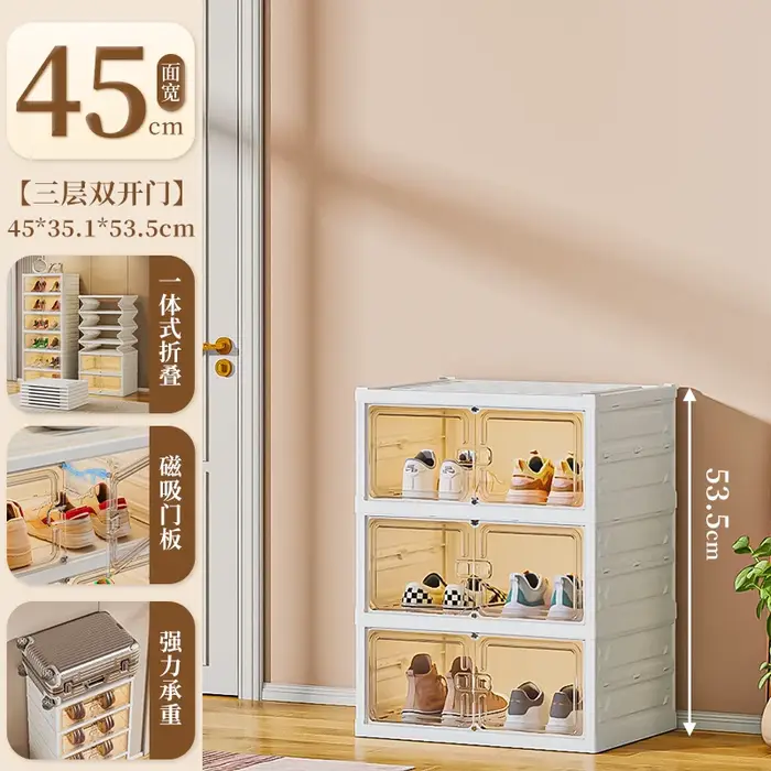 Étagère à chaussures pliable de style nordique, organisateur gain de place, rangement pour entrée, a