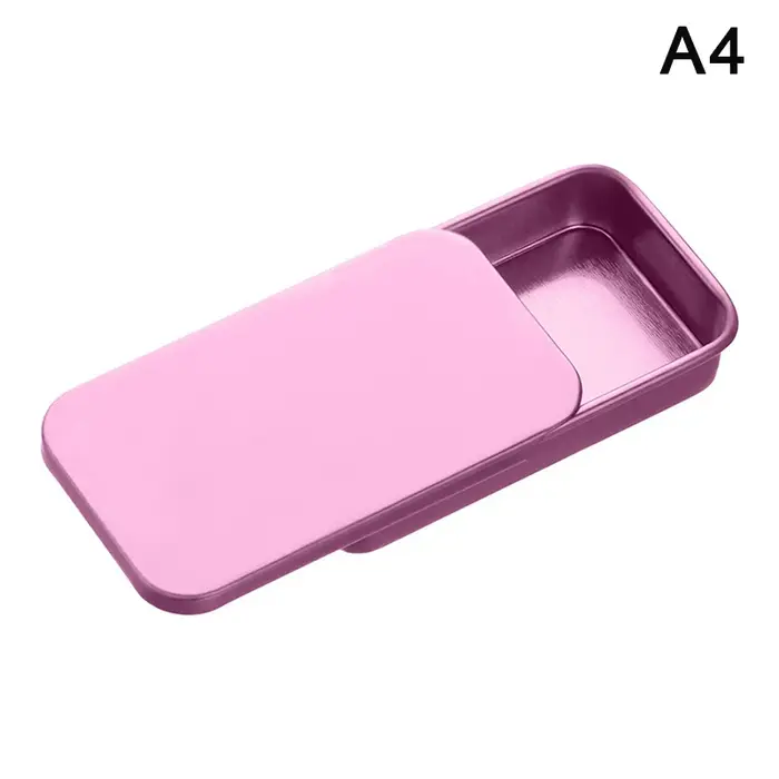 Boîte en fer blanc avec couvercle coulissant, boîte Push Pull, tiroir, boîte à baume, Mini pot d'aro