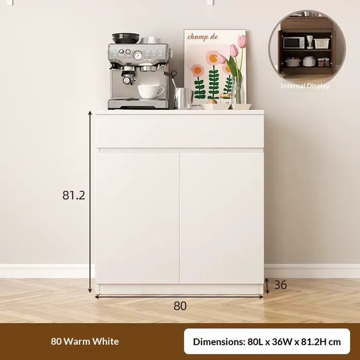 Meuble de rangement moderne en bois massif pour salon