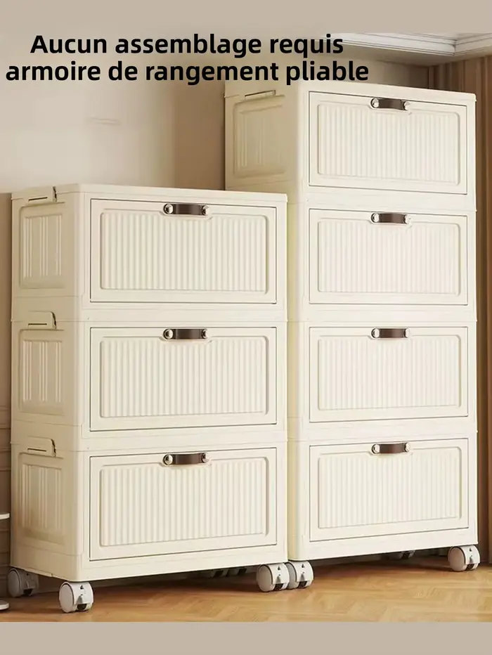 Armoire de rangement transparente pliable