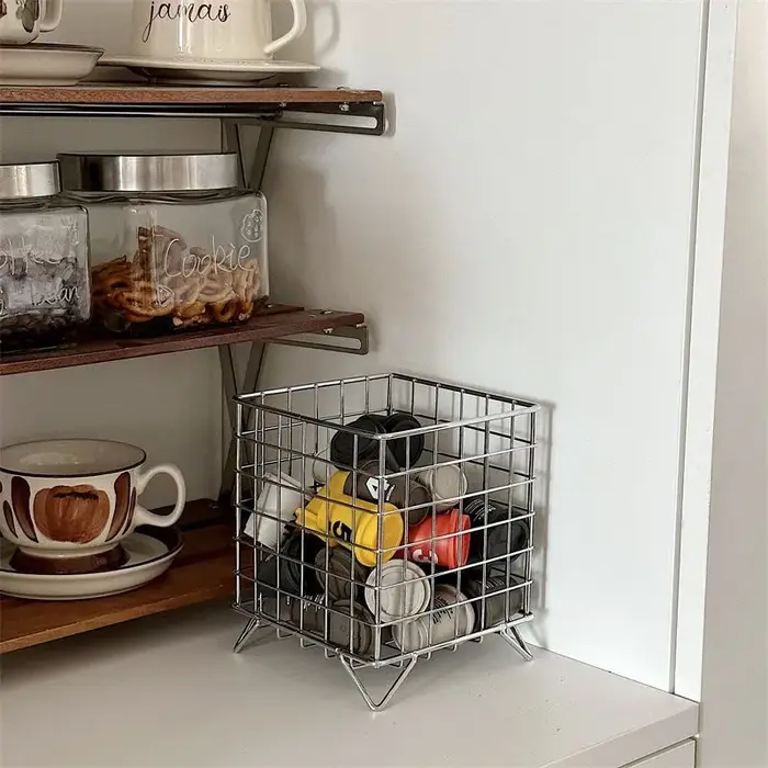 Panier de rangement de bureau en fer