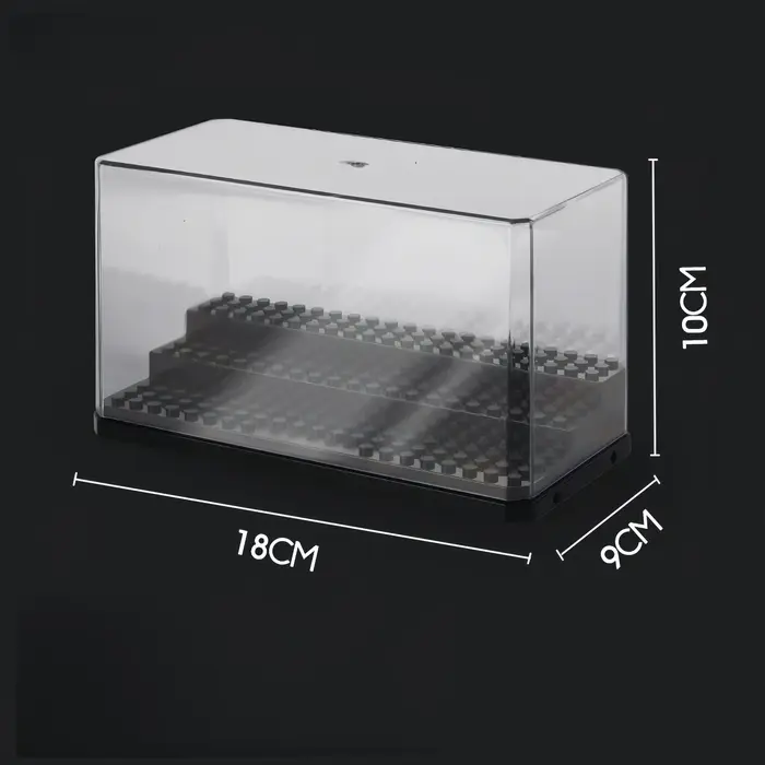 Vitrine transparente à 3 niveaux pour figurines - Boîte de rangement en acrylique pour petites figur
