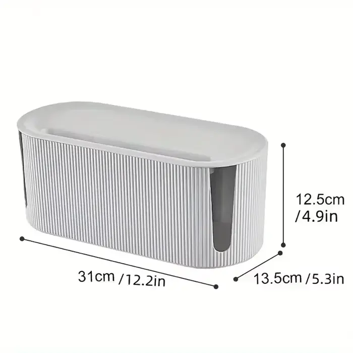 Boîte de rangement de câbles, conteneur de fils cachés pour multiprise, cordon de télévision, organi