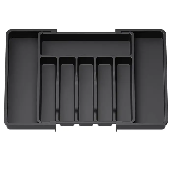 Organisateur de tiroir de cuisine extensible, boîte de rangement de couverts rétractable réglable av