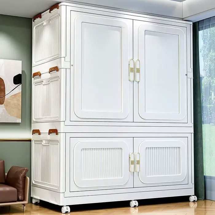 Chambre vêtements armoire robuste organisateur enfants en plastique femmes armoires