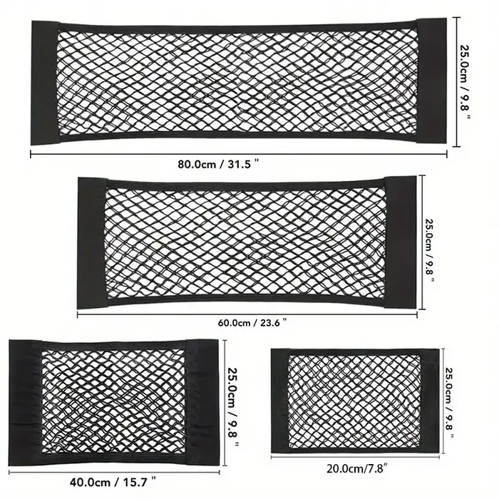 Sac de rangement universel pour voiture Filet de coffre à double maille Sac