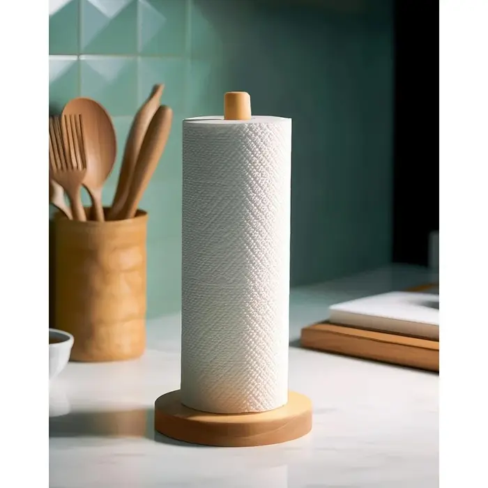 Porte-serviettes en papier en bambou