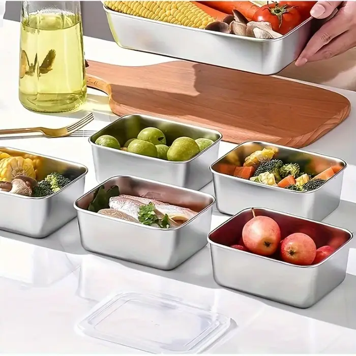 Ensemble de conteneurs de stockage des aliments en acier inoxydable