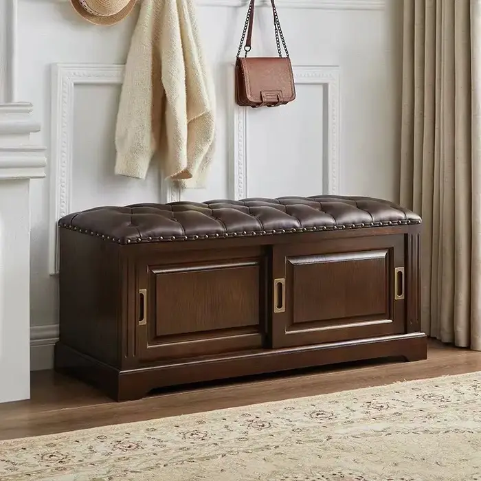 Meuble à chaussures de luxe moderne en bois, étagère à chaussures mobile design pour salon, meuble d