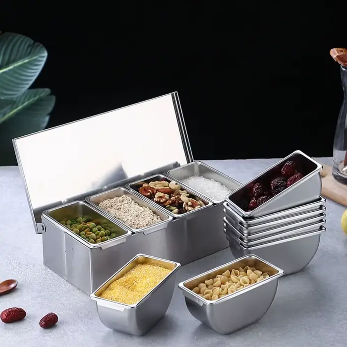 Boîte de rangement créative pour épices avec couvercle