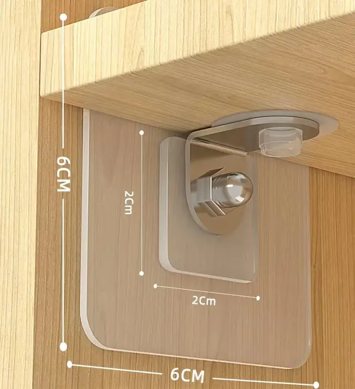 Support d'étagère adhésif en acier inoxydable, 4 pièces, Clips solides partiqués pour armoire de cui