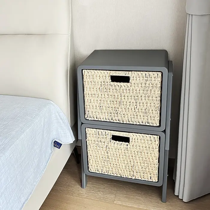 Banc de rangement polyvalent en bois créatif japonais