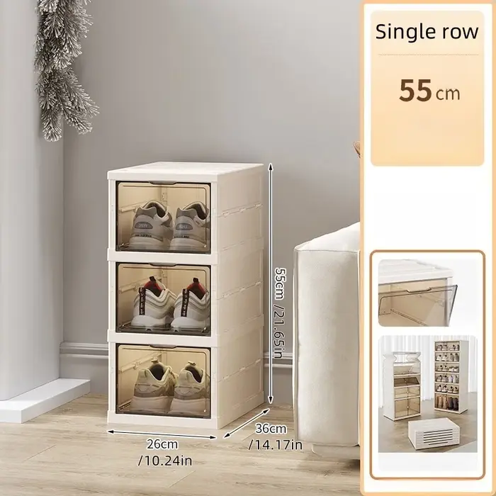 Boîte à chaussures pliable, une pièce | Interrupteur magnétique, multi-styles et tailles | Utilisati