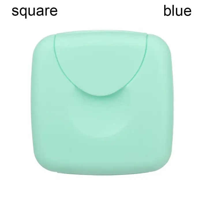 Boîte à tampons en plastique multicolore Macaron, boîte de rangement portable scellée avec couvercle