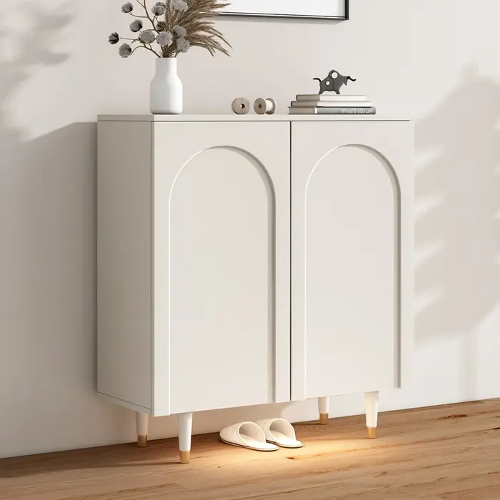 Blanc crème chaussures étagère entrée moderne gain de place