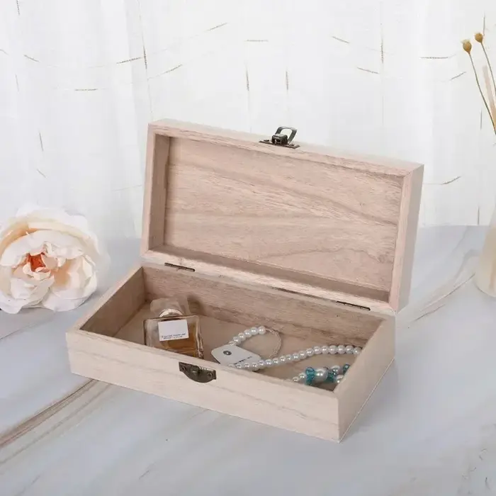 Boîte cadeau et rangement rectangulaire créative en bois massif