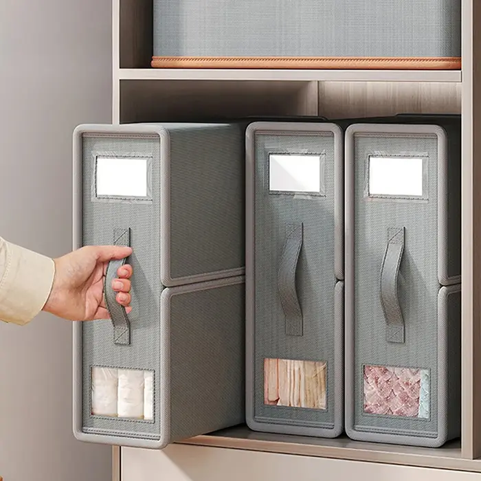 Boîte de rangement en tissu pour drap de lit