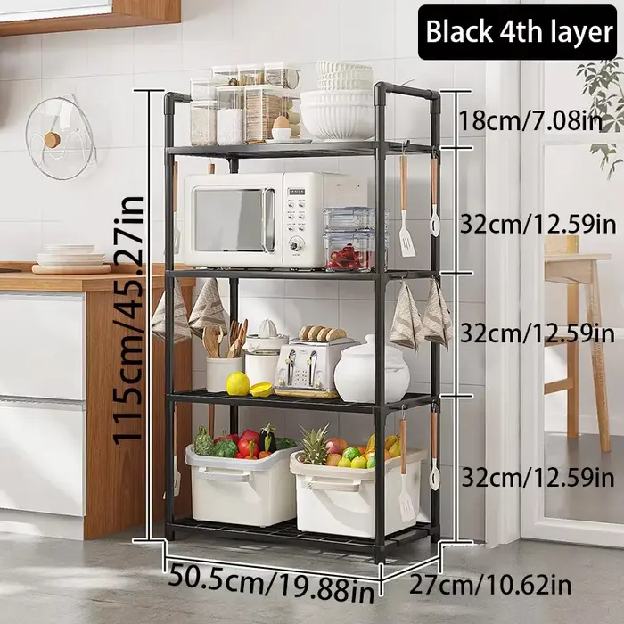Armoire de rangement de cuisine à 5/4 étages, armoire de rangement multifonctionnelle en métal, util
