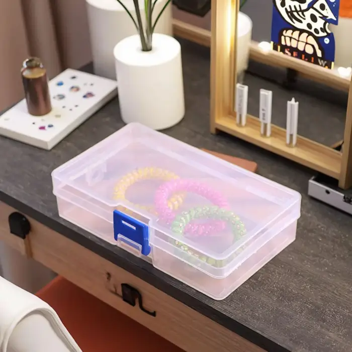 5 boîtes de rangement en plastique transparentes pour petits objets