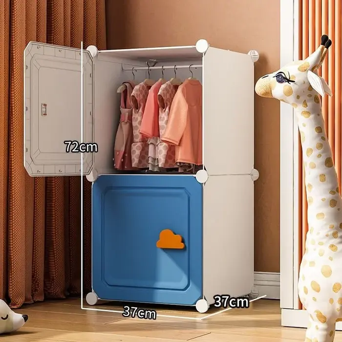 Armoire De ménage chambre meubles organisateur support armoires en plastique pliable enfants casier 