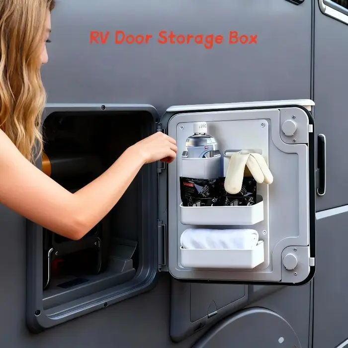 Boîte de rangement pour porte de camping-car