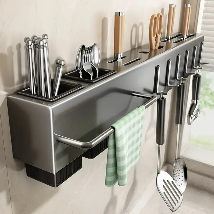 Étagère de rangement murale multifonctionnelle pour cuisine