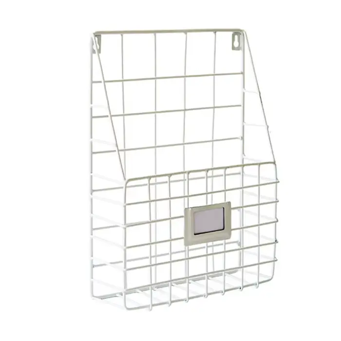 Étagère de rangement murale, panier à fil, support de fichiers de Magazine, support suspendu de Foye