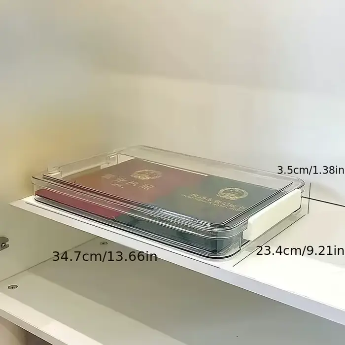 Boîte de rangement de bureau transparente en acrylique pour documents A4, organiseur de fichiers et 