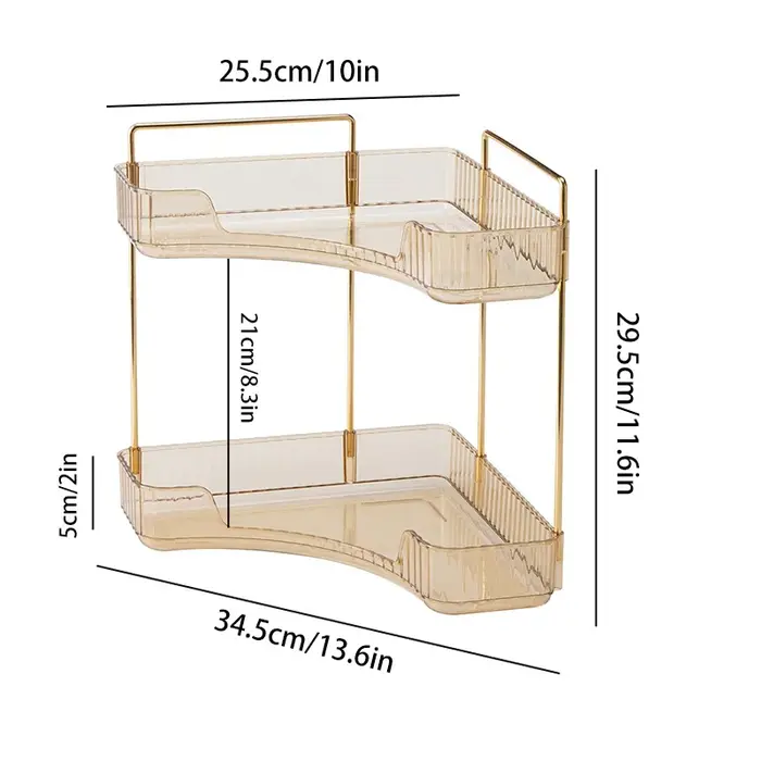 Étagère de rangement d'angle de salle de bain, organisateur de maquillage pour la maison, soins de l