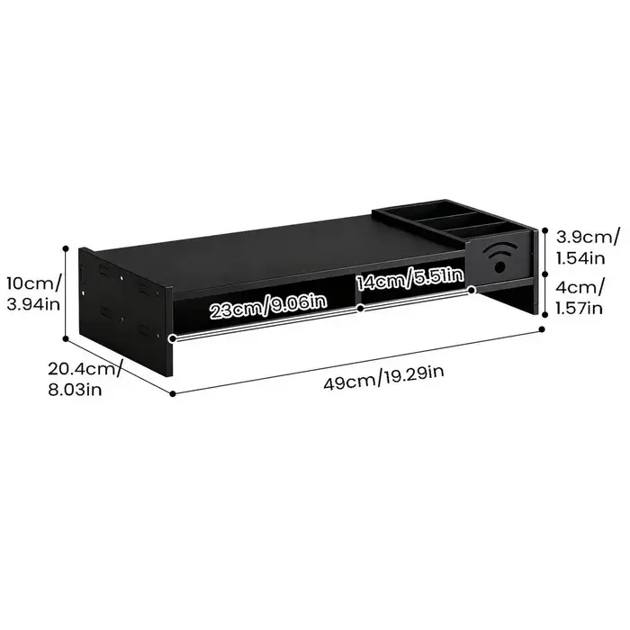 Support de moniteur pour bureau, étagère ergonomique à 2 niveaux, hauteur de 4.3 pouces, organisateu
